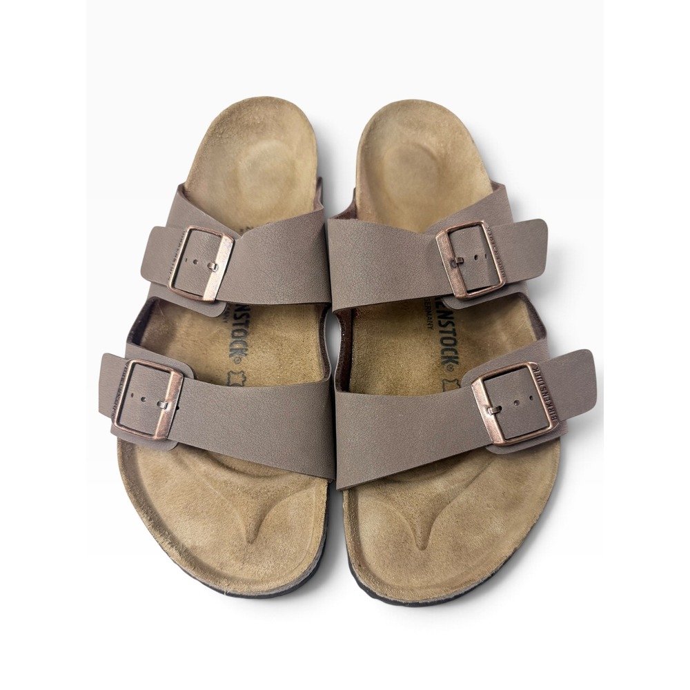 Birkenstock Arizona Mocha Birko-Flor Two Strap Sandals Mens 44 L13 M11